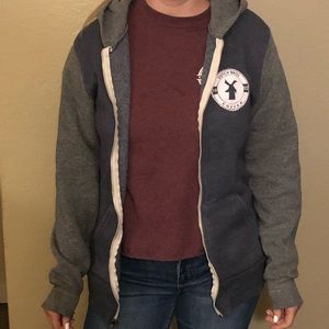 Grey blue zip up from Dutch bro’s